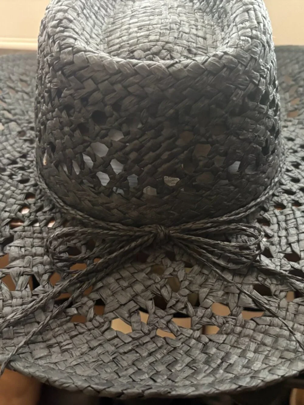 🛍️ Wild Fable Black Open Weave Paper Straw Cowboy Western Hat